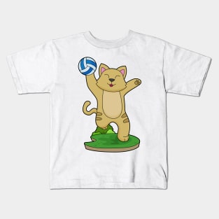 Cat Volleyball player Volleyball Kids T-Shirt